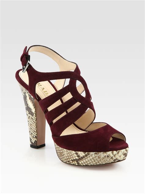 prada suede platform sandals|prada platform sandals sale.